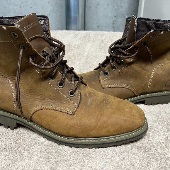 Skechers Other - Skechers Men's Tan Leather Boots